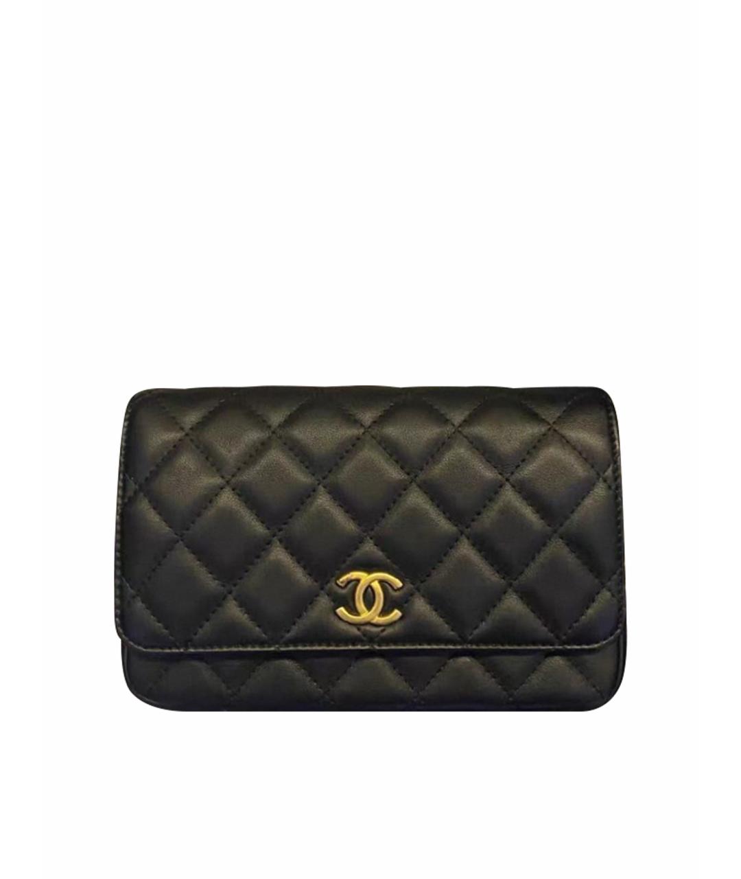 CHANEL Черная кожаная сумка через плечо, фото 1