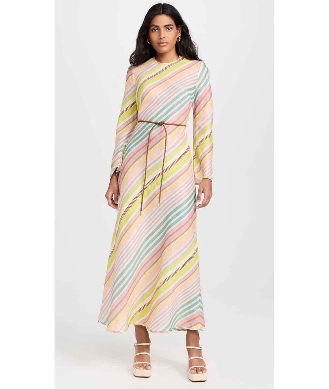 ZIMMERMANN Мульти льняное коктейльное платье, фото 6