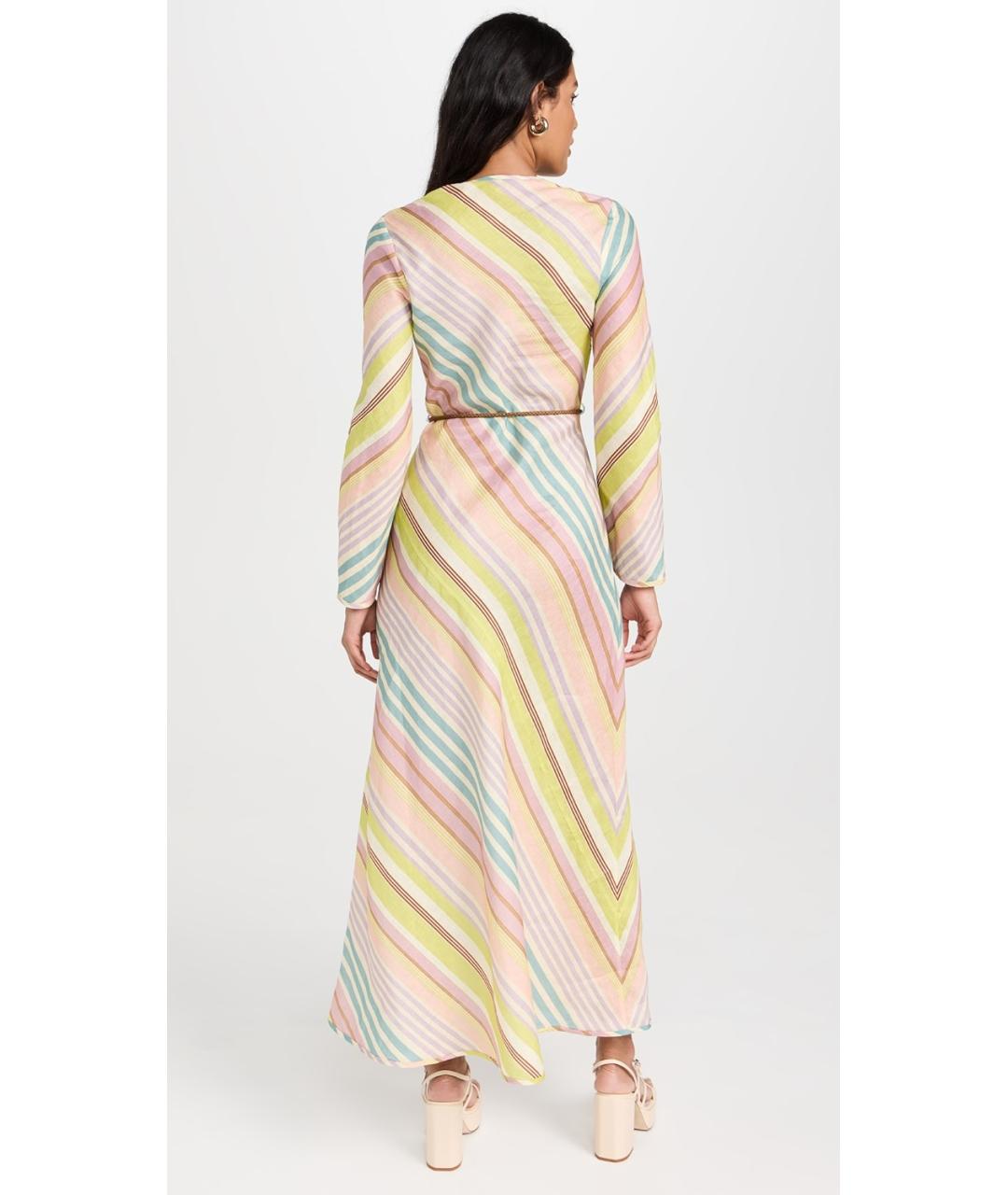 ZIMMERMANN Мульти льняное коктейльное платье, фото 8