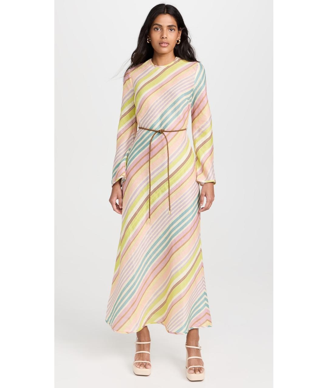 ZIMMERMANN Мульти льняное коктейльное платье, фото 7