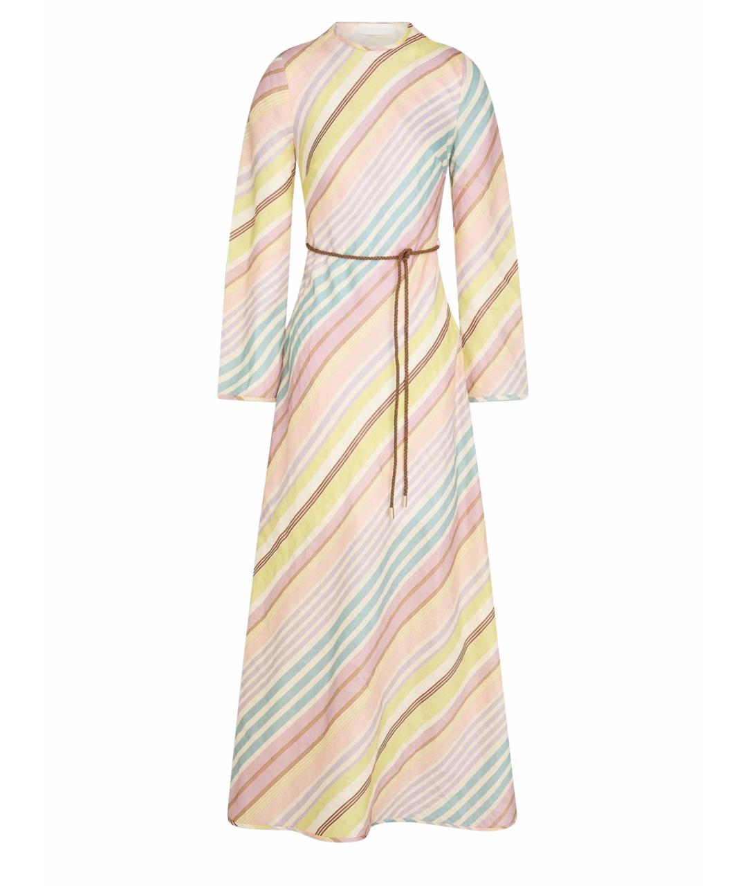 ZIMMERMANN Мульти льняное коктейльное платье, фото 1