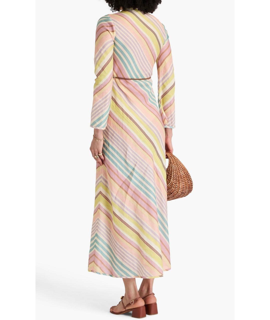 ZIMMERMANN Мульти льняное коктейльное платье, фото 3