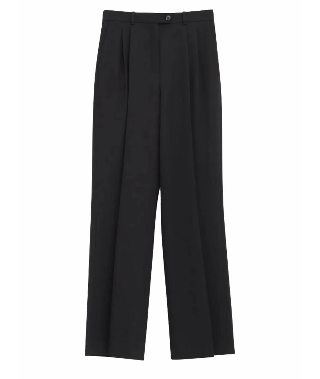 THE ROW Черные шерстяные брюки широкие, фото 1