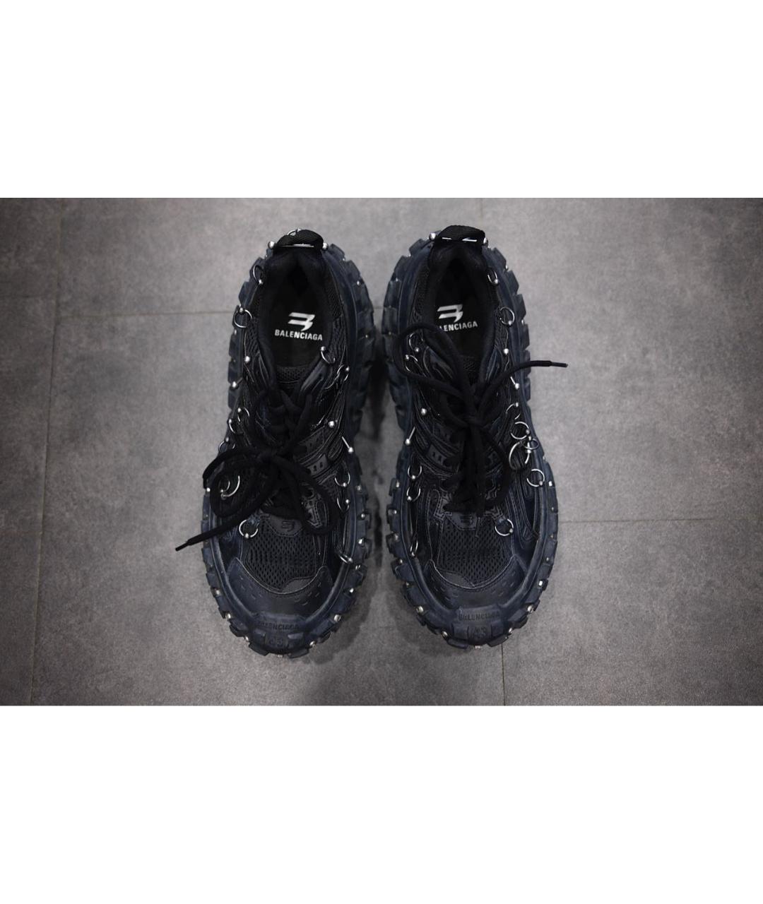 BALENCIAGA Черные низкие кроссовки / кеды, фото 3