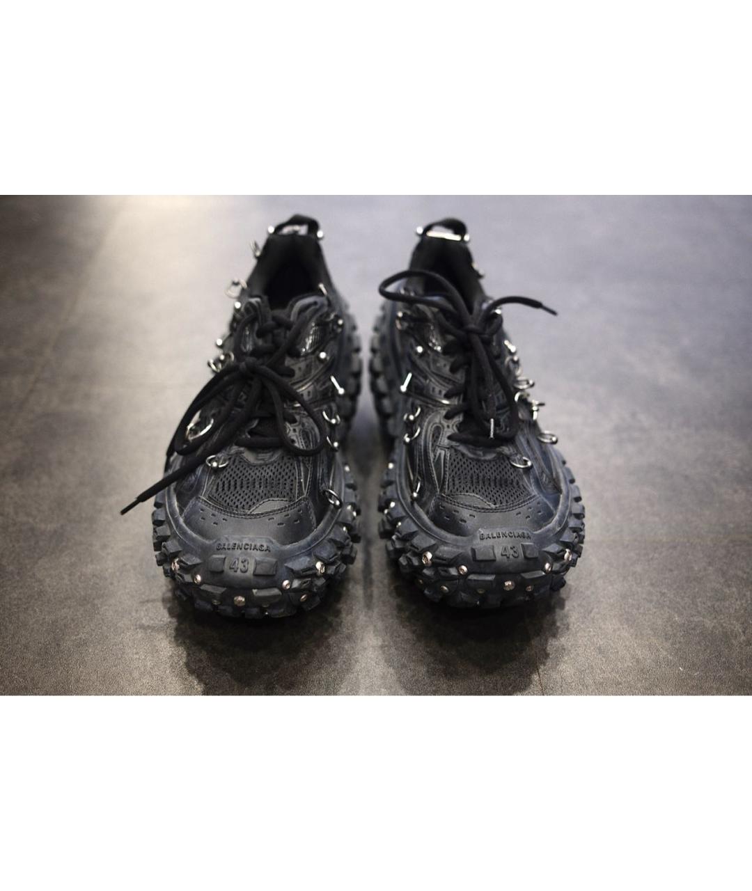 BALENCIAGA Черные низкие кроссовки / кеды, фото 2