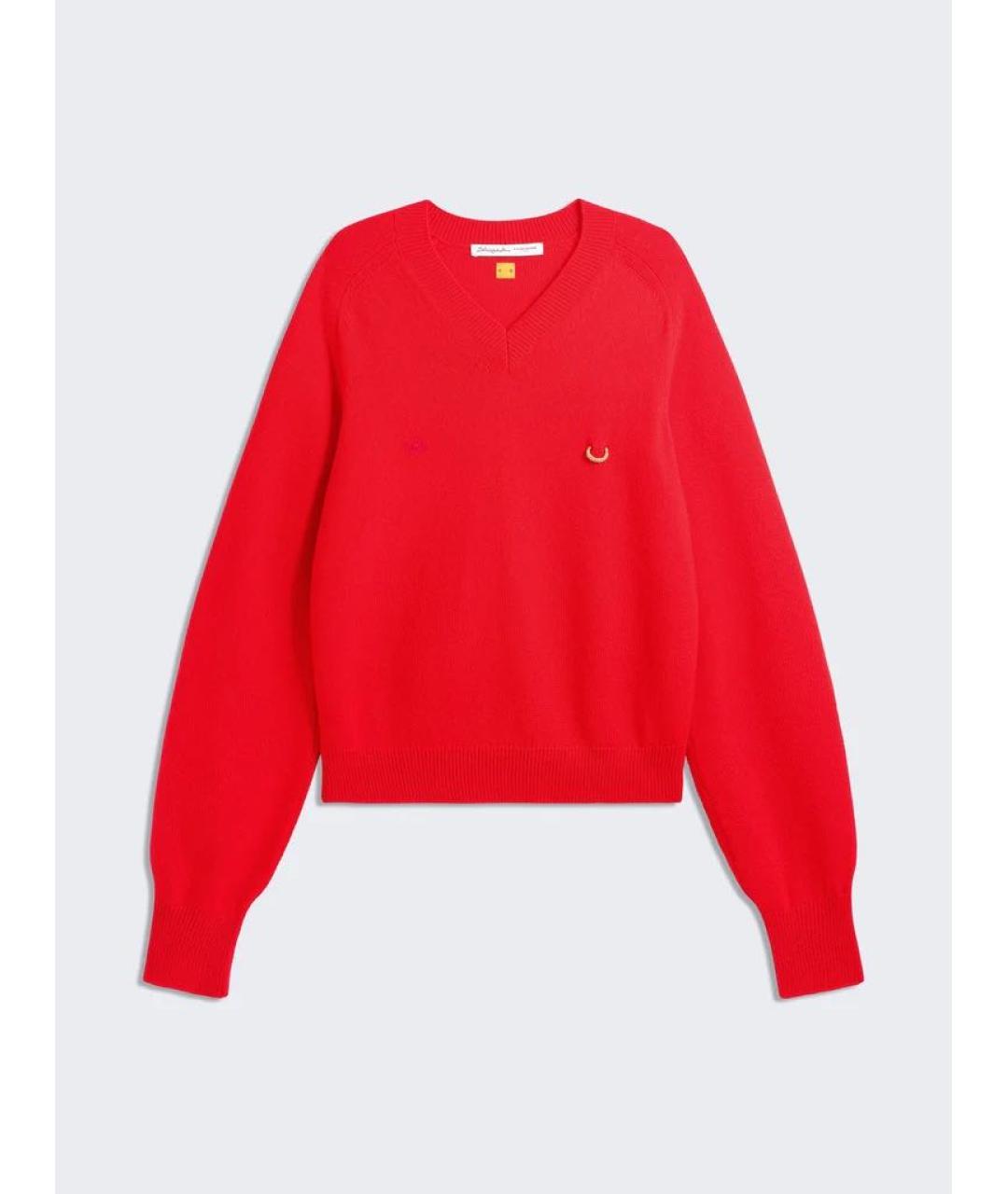 SCHIAPARELLI Красный кашемировый джемпер / свитер, фото 5