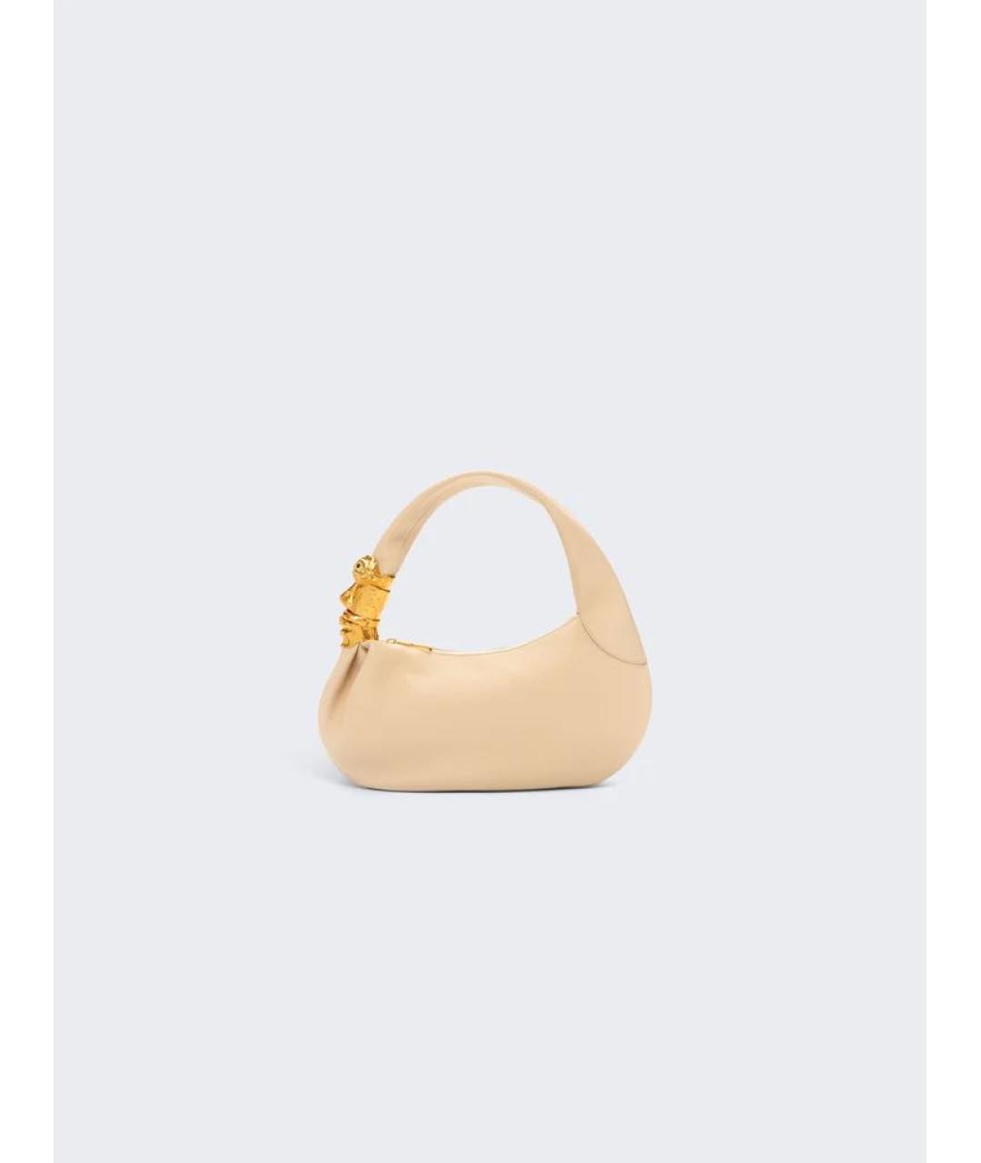 SCHIAPARELLI Бежевая кожаная сумка с короткими ручками, фото 5