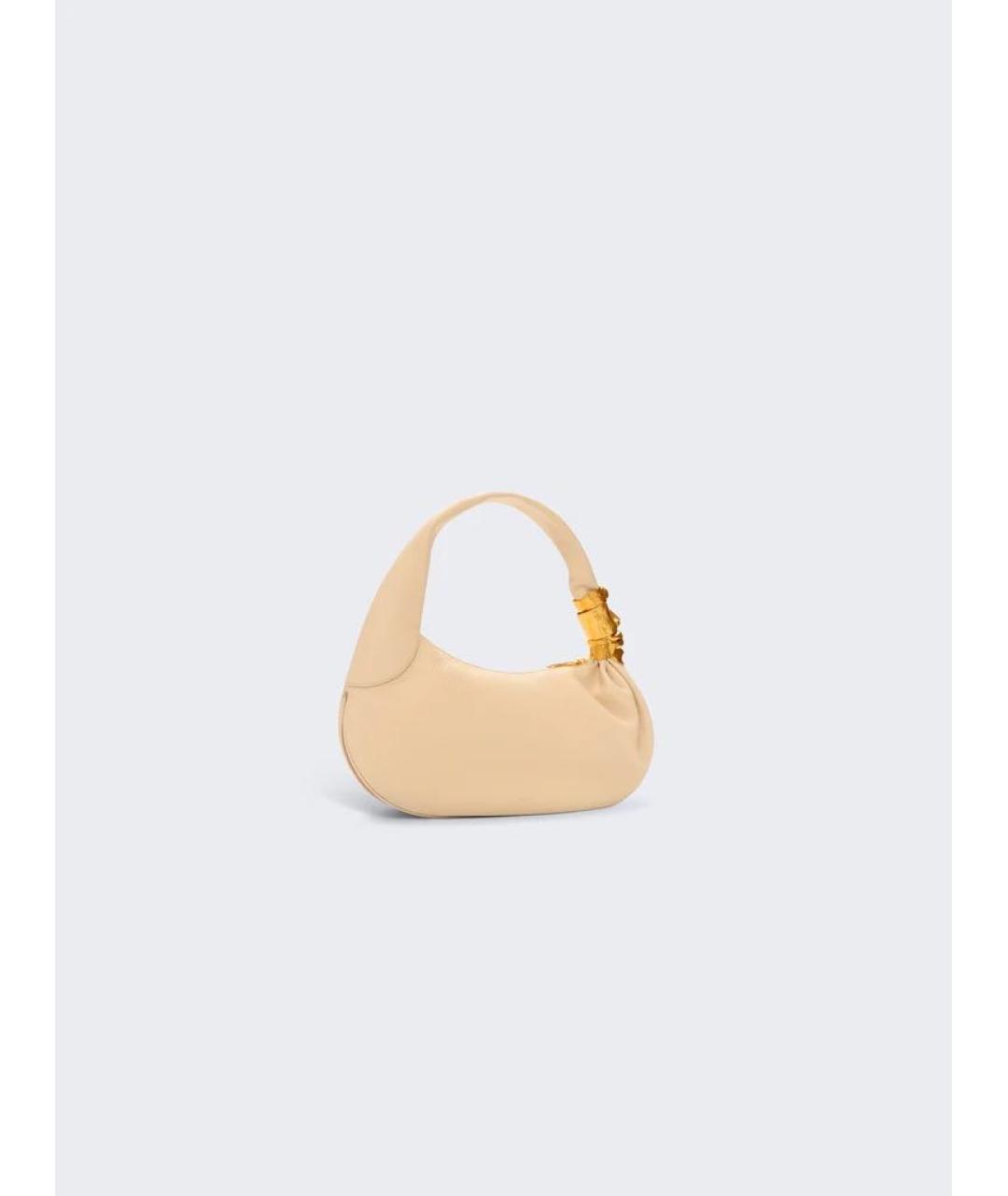 SCHIAPARELLI Бежевая кожаная сумка с короткими ручками, фото 3