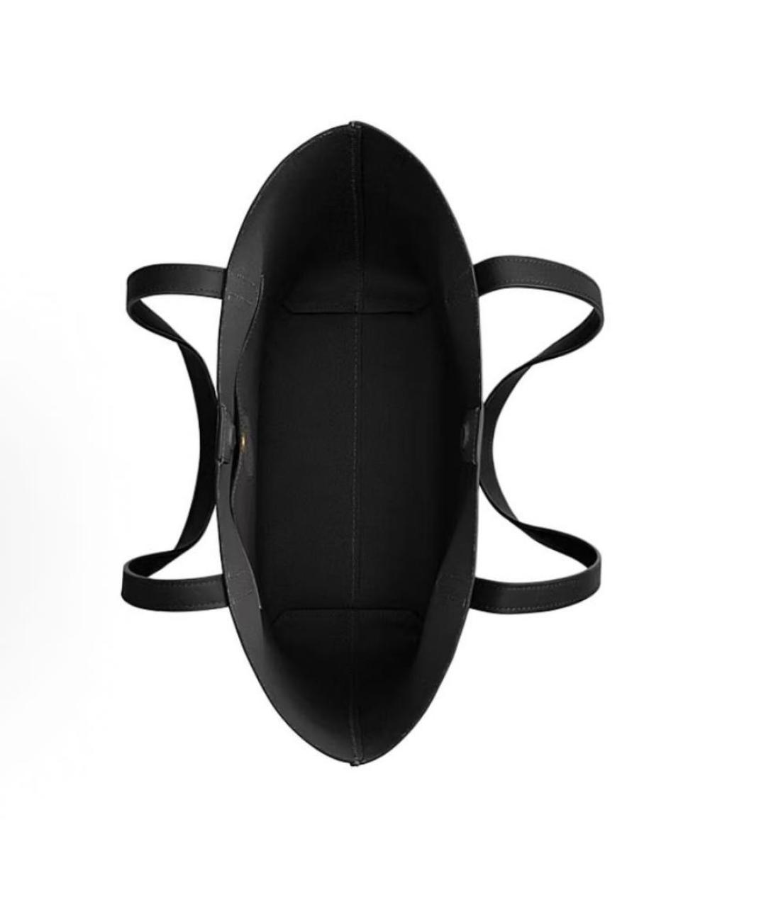 COACH Черная кожаная сумка тоут, фото 4