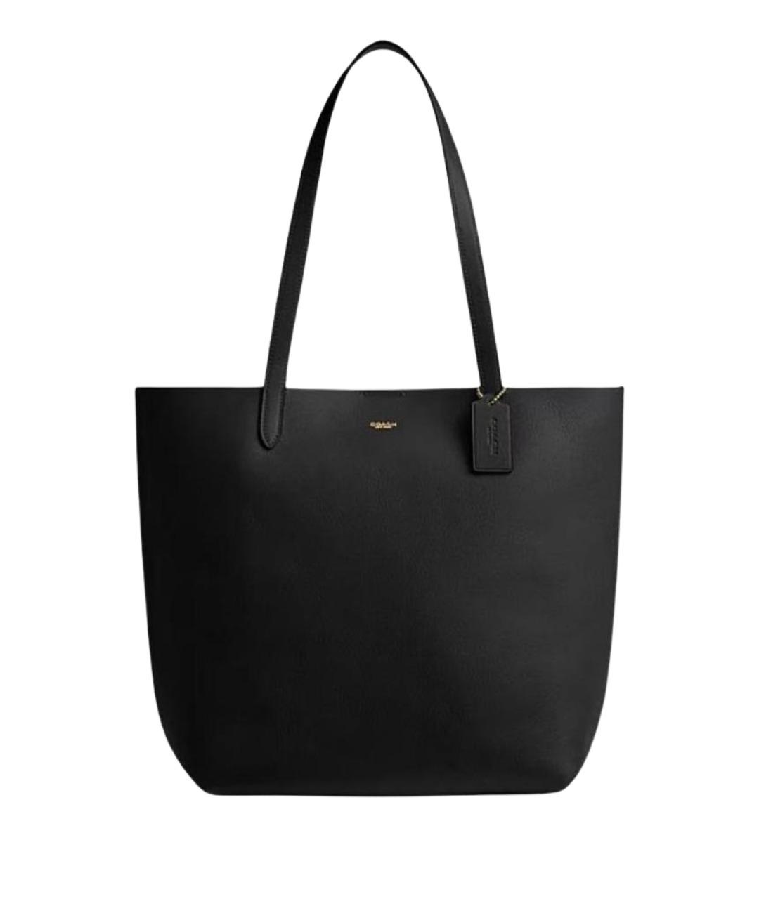 COACH Черная кожаная сумка тоут, фото 1