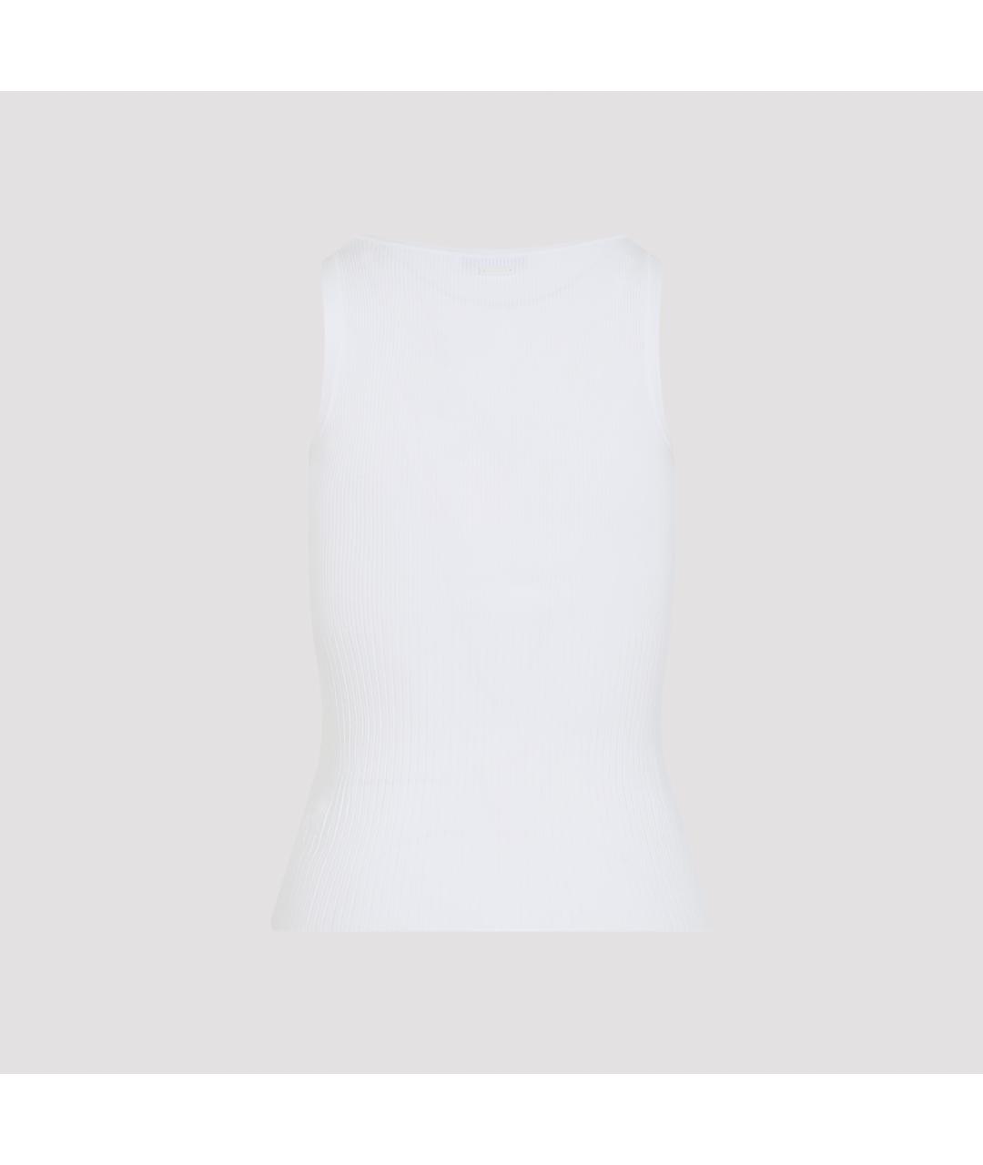 MAX MARA Белая вискозная майка, фото 3