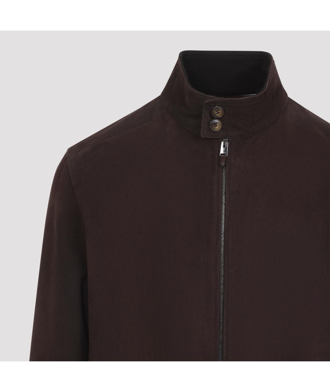 CANALI Коричневая замшевая куртка, фото 5