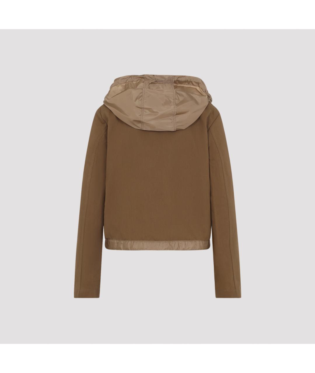 MONCLER Коричневая хлопковая куртка, фото 3