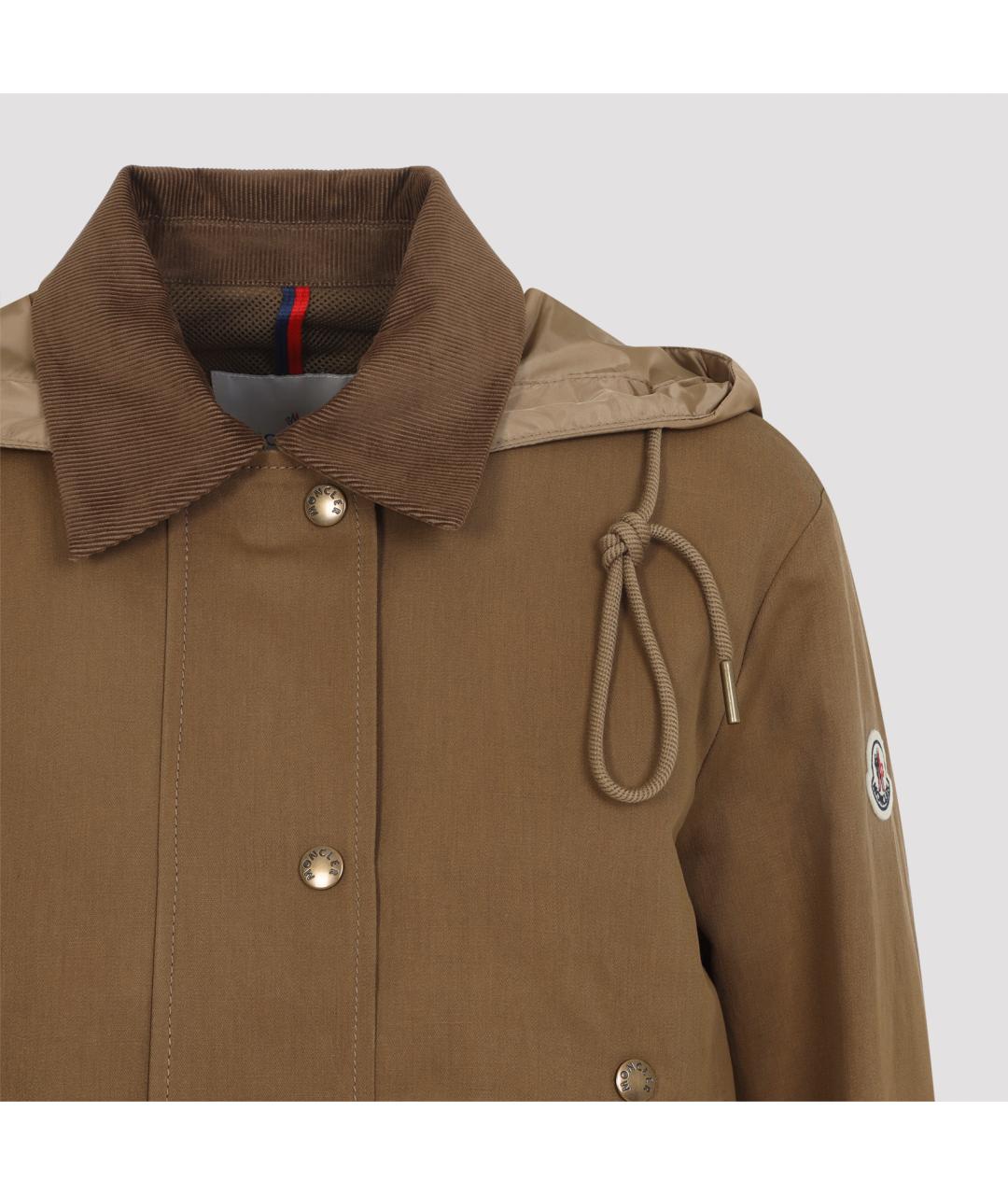 MONCLER Коричневая хлопковая куртка, фото 5