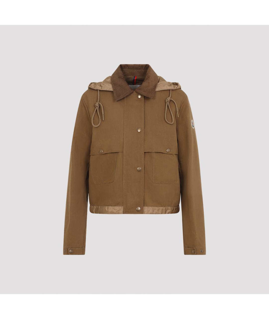 MONCLER Коричневая хлопковая куртка, фото 2