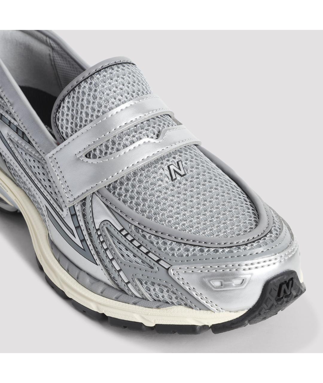 NEW BALANCE Серебряные текстильные лоферы, фото 4