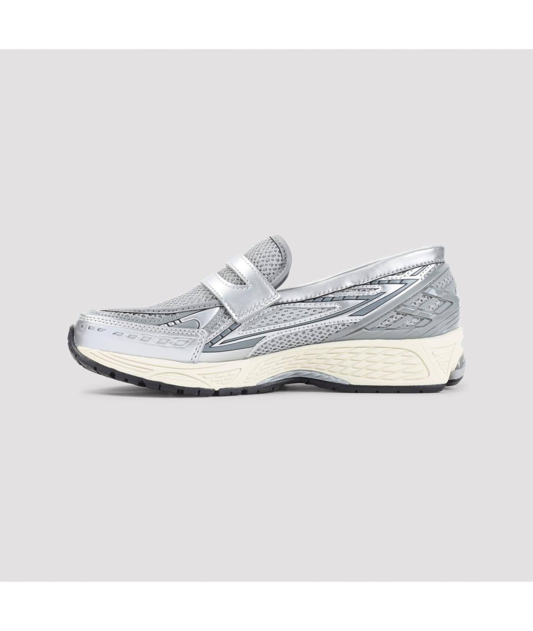 NEW BALANCE Серебряные текстильные лоферы, фото 2