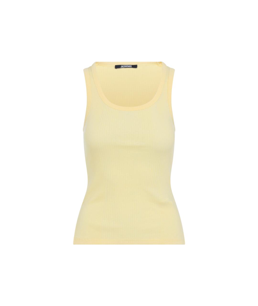JACQUEMUS Желтая хлопковая майка, фото 1