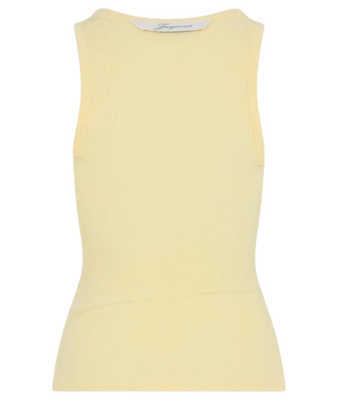 JACQUEMUS Желтая хлопковая майка, фото 2