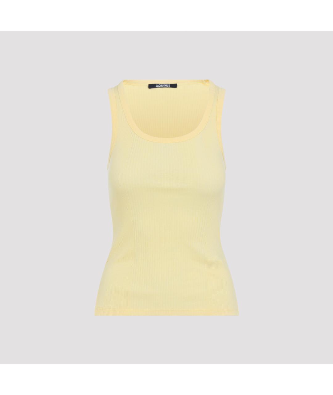 JACQUEMUS Желтая хлопковая майка, фото 2
