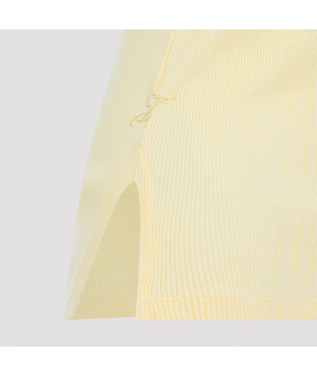 JACQUEMUS Желтая хлопковая майка, фото 4