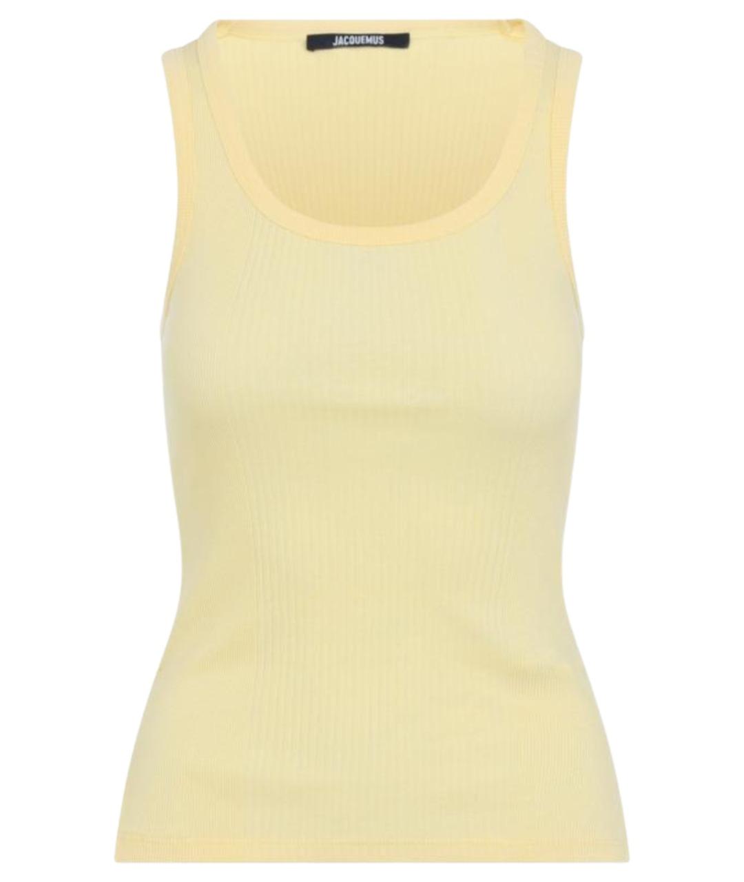 JACQUEMUS Желтая хлопковая майка, фото 1
