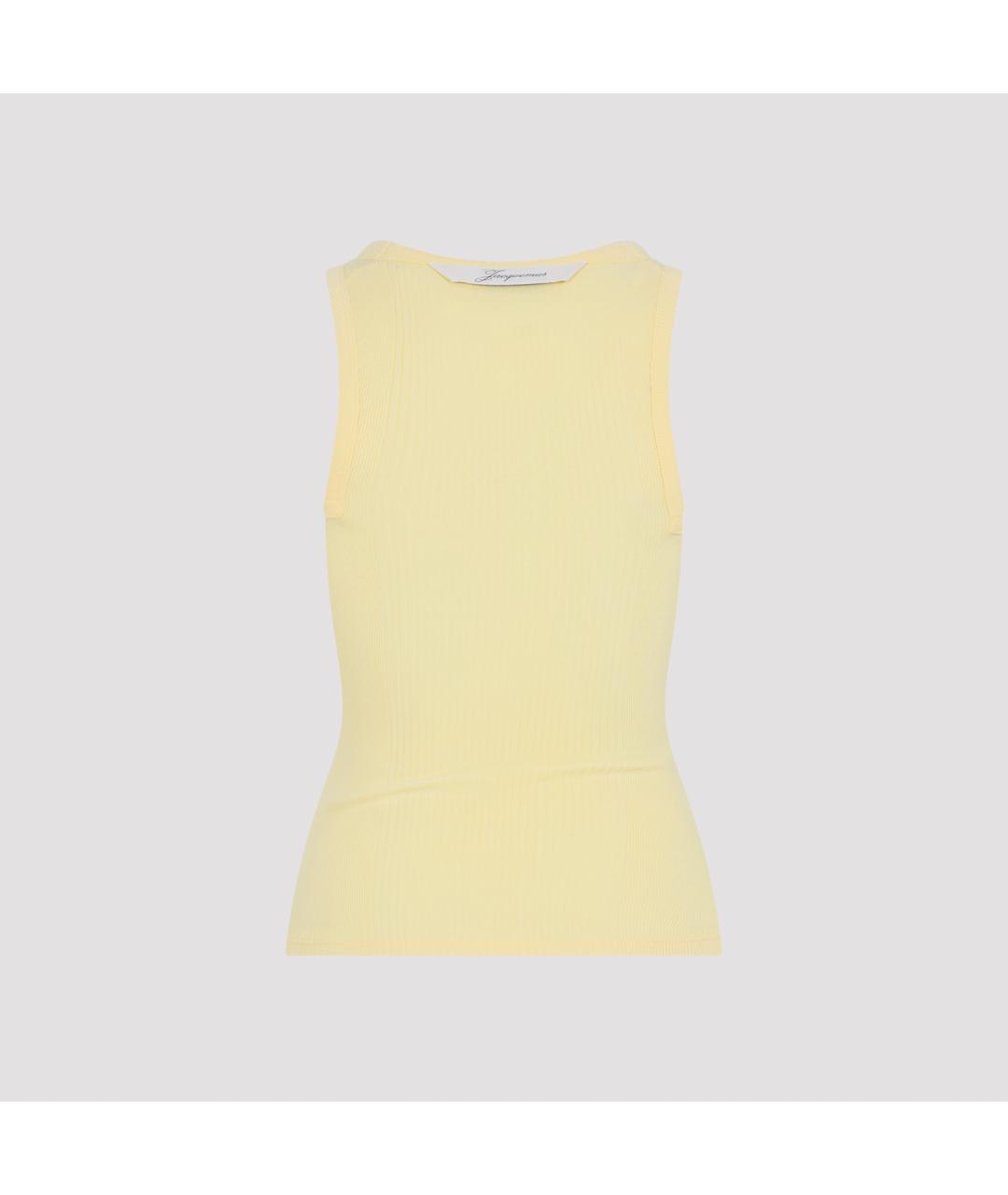 JACQUEMUS Желтая хлопковая майка, фото 3