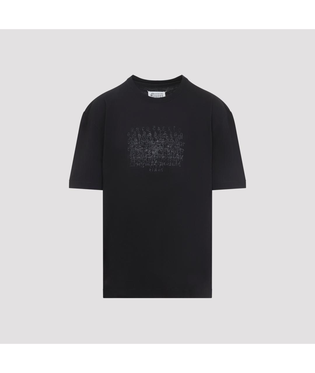 MAISON MARGIELA Черная хлопковая футболка, фото 2