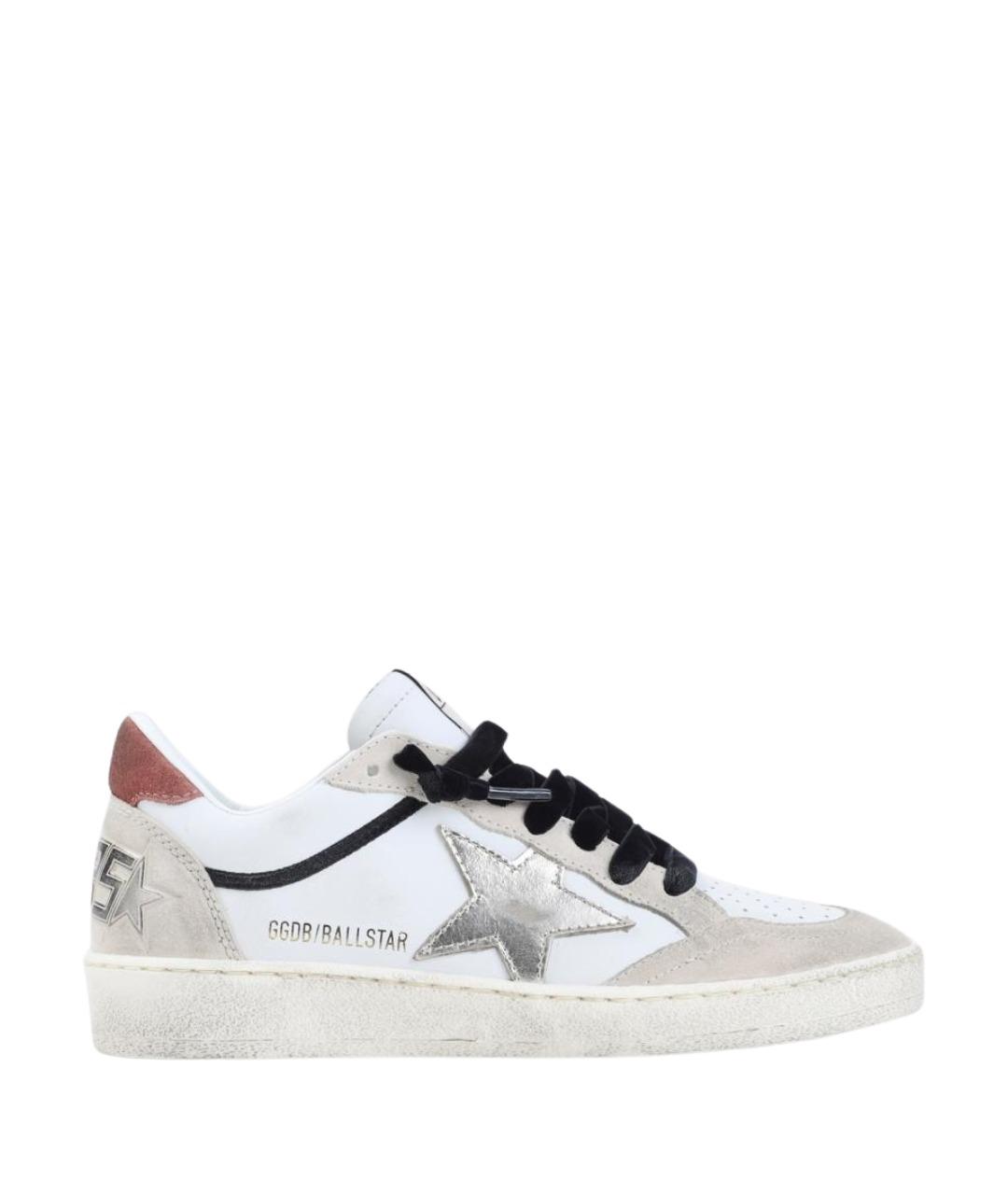 GOLDEN GOOSE DELUXE BRAND Бежевые кожаные кроссовки, фото 1