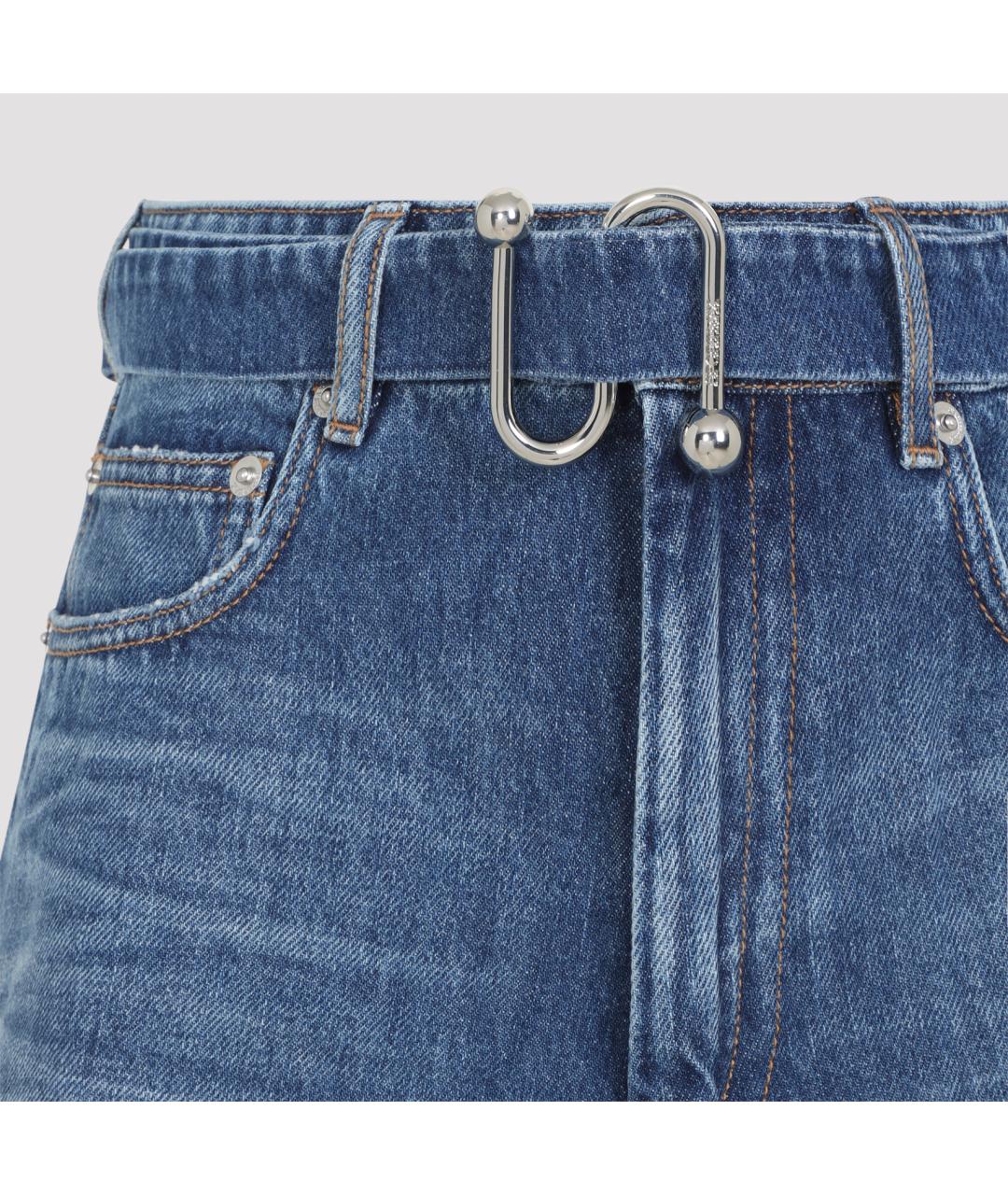 SPORTMAX Синие хлопковые шорты, фото 3