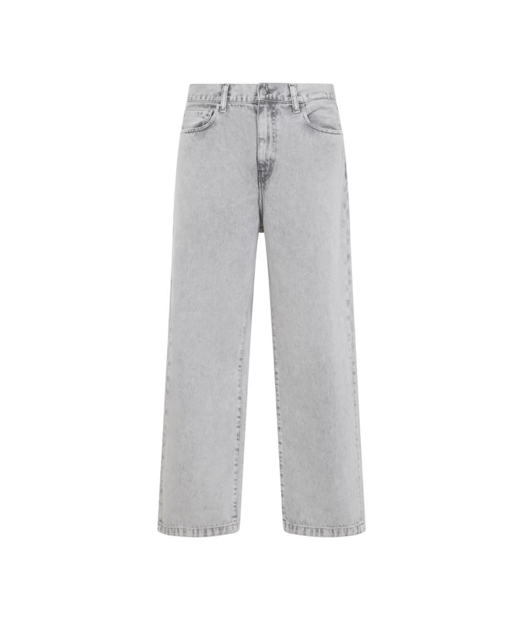 CARHARTT WIP Серые хлопковые прямые джинсы, фото 1