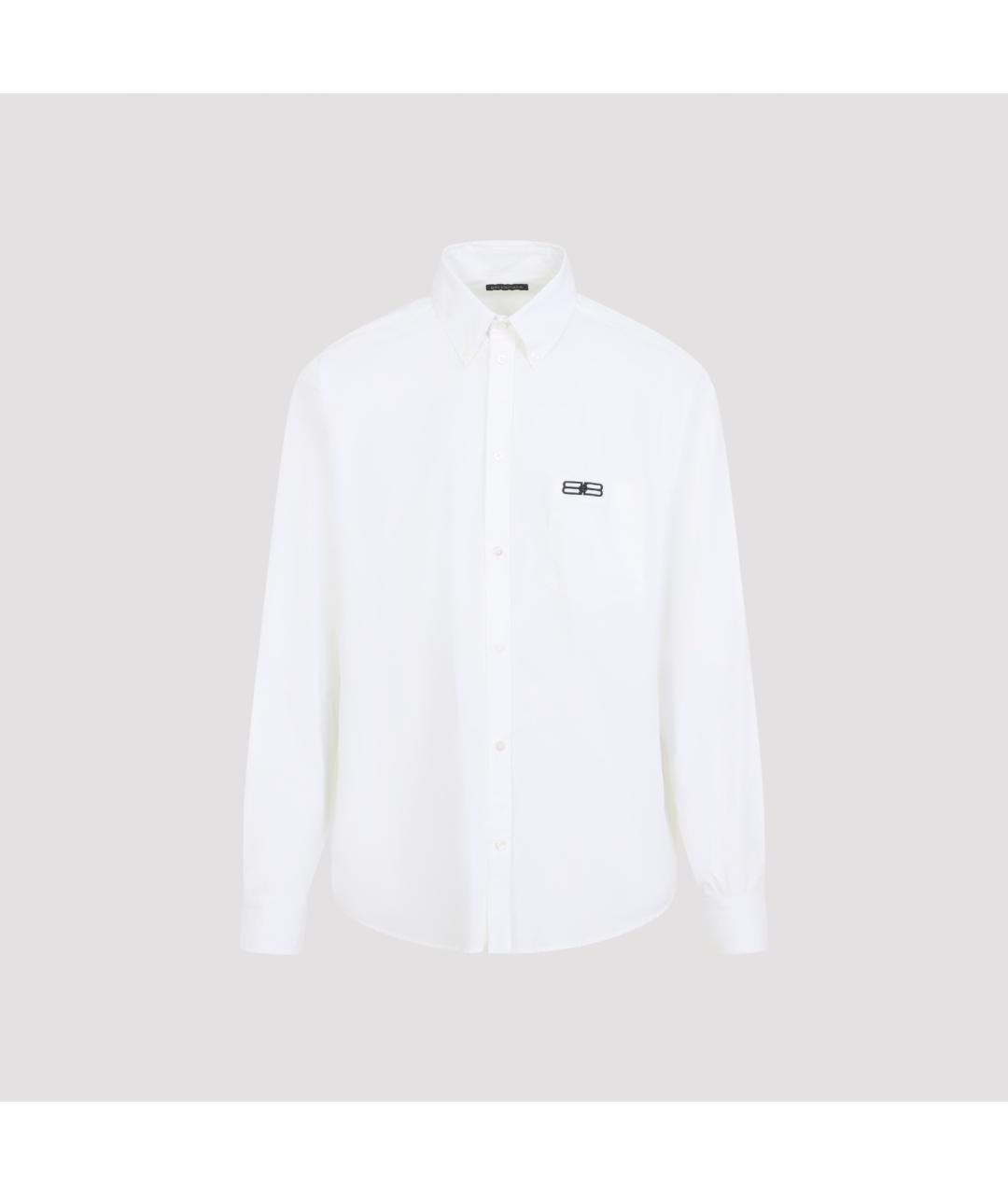 BALENCIAGA Белая хлопковая кэжуал рубашка, фото 2