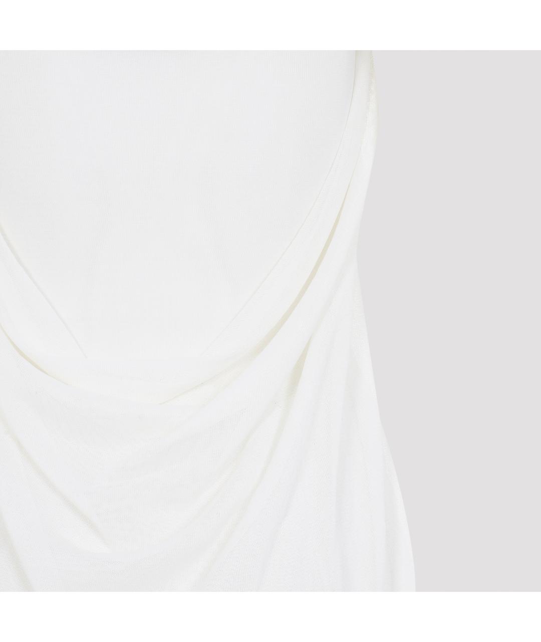 JACQUEMUS Белое вискозное платье, фото 5