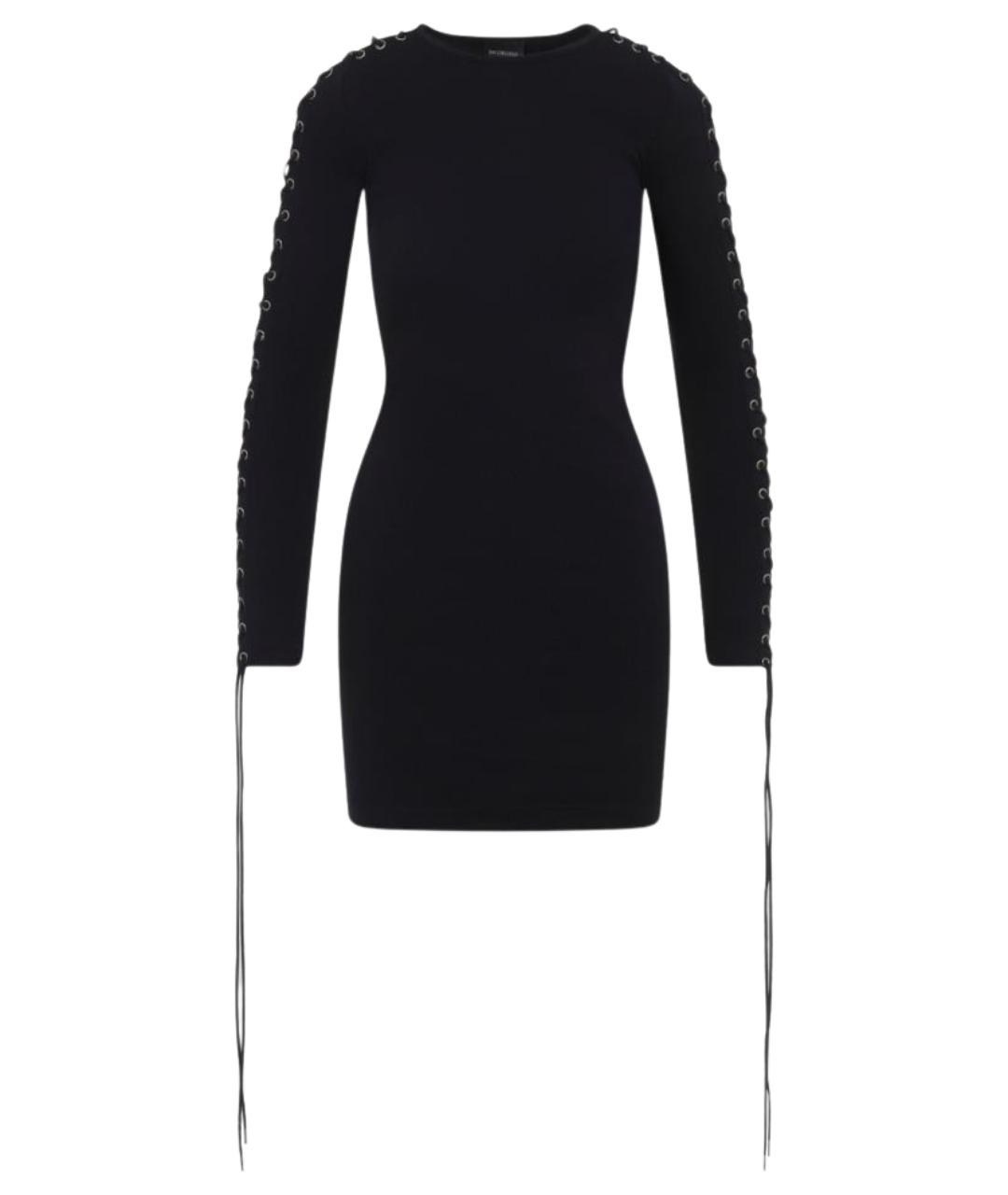 BALENCIAGA Черное хлопковое повседневное платье, фото 1