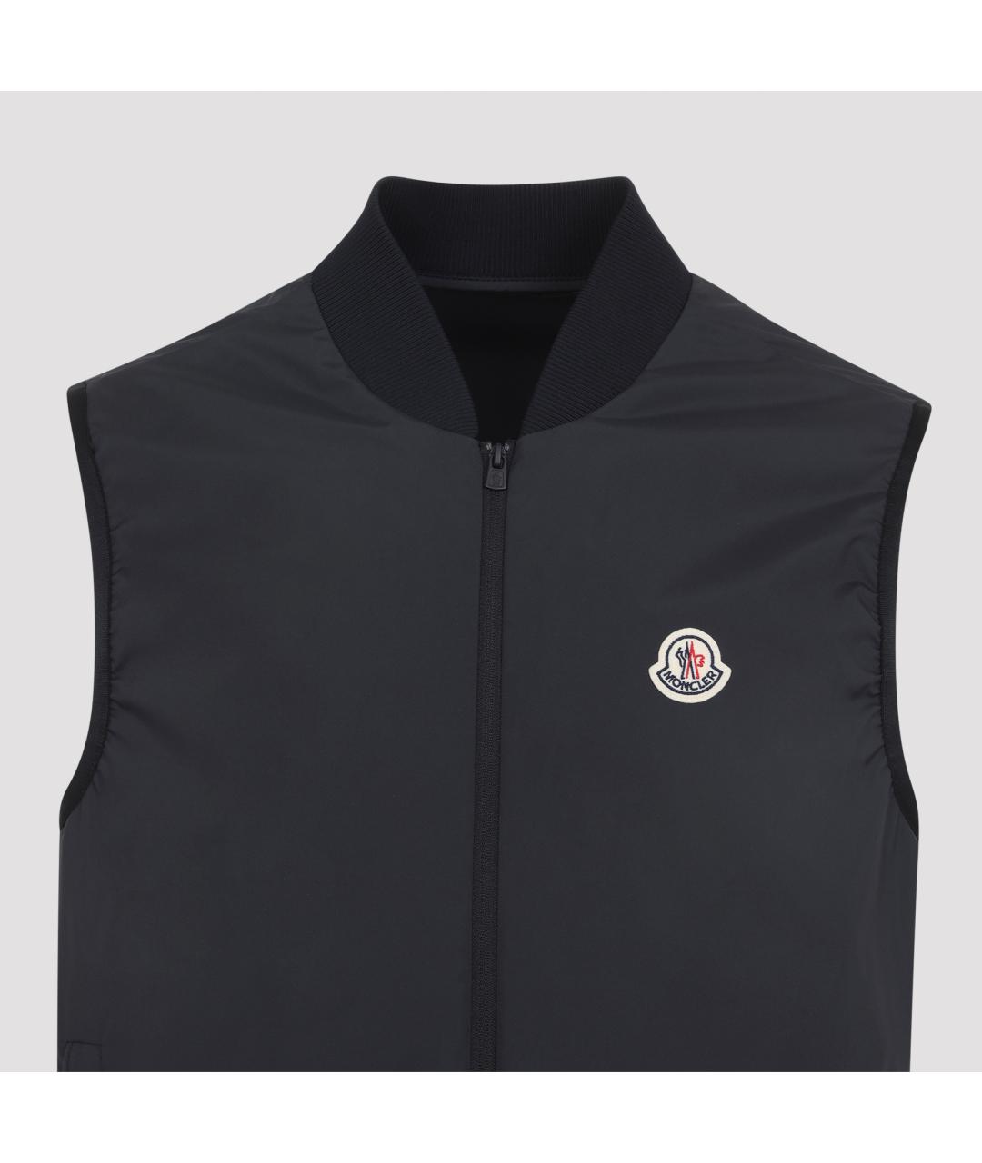 MONCLER Черная полиэстеровая куртка, фото 6