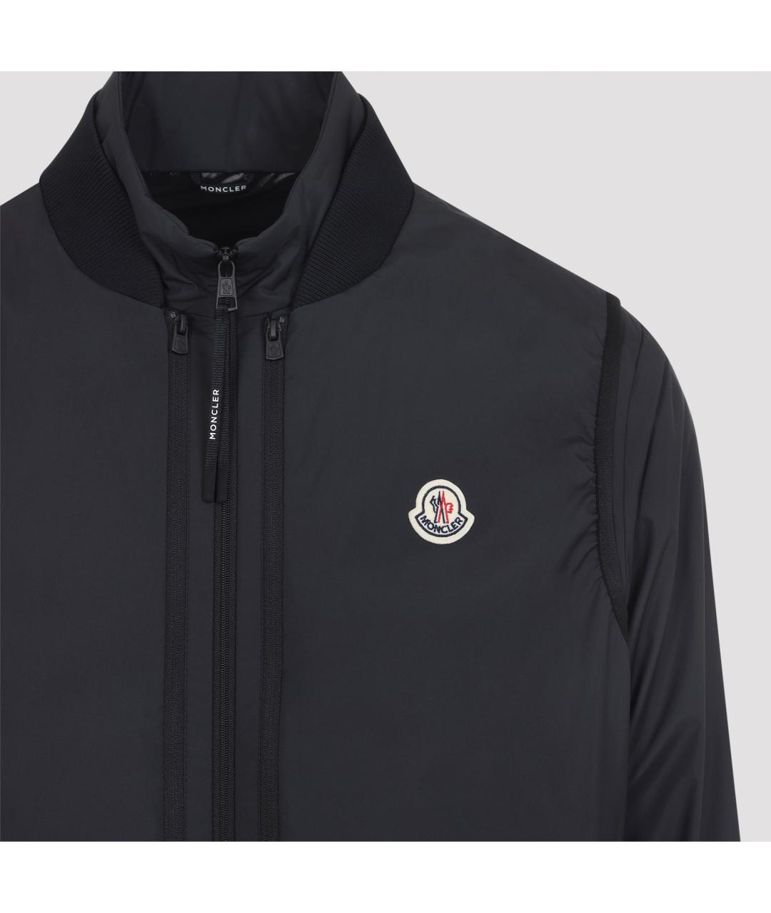 MONCLER Черная полиэстеровая куртка, фото 4