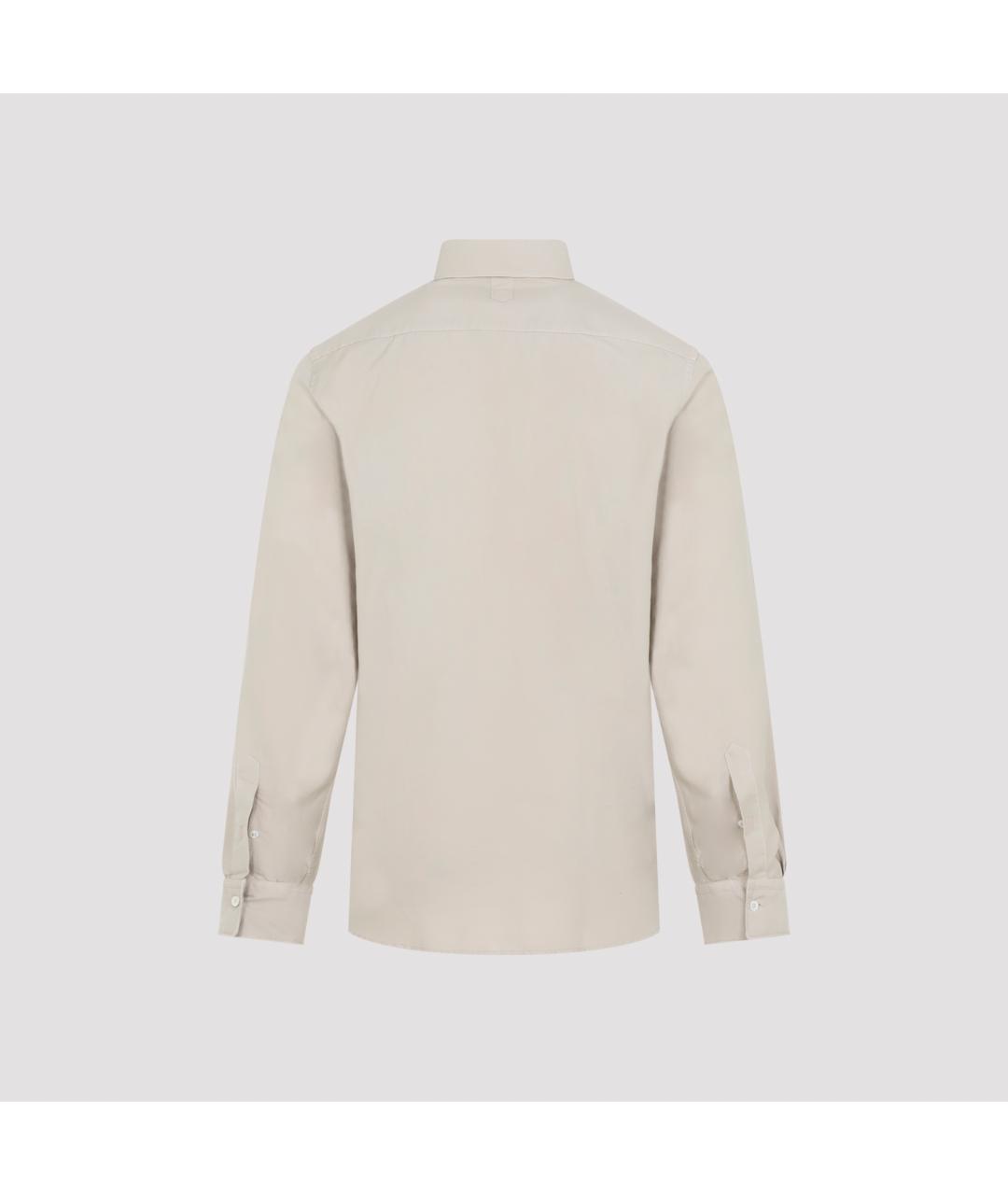 CANALI Бежевая хлопковая кэжуал рубашка, фото 2