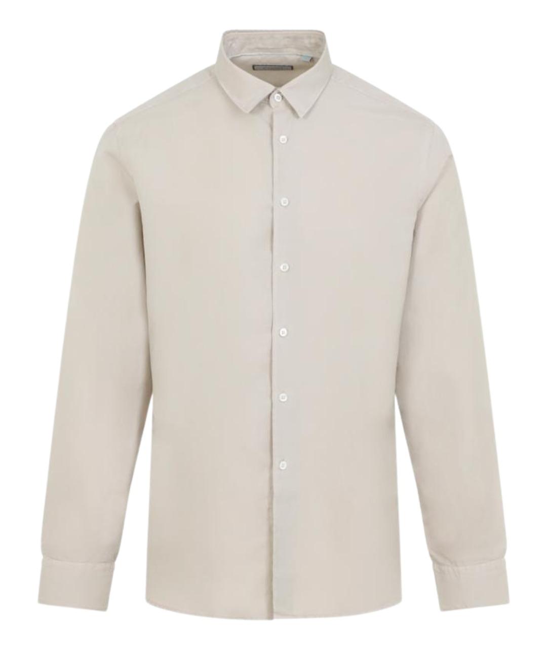 CANALI Бежевая хлопковая кэжуал рубашка, фото 1