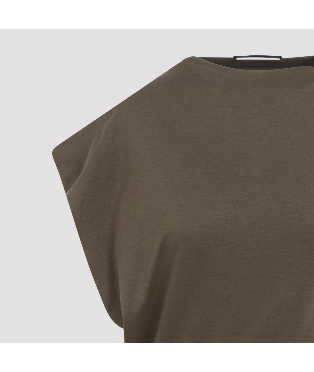 JACQUEMUS Хаки хлопковое коктейльное платье, фото 3