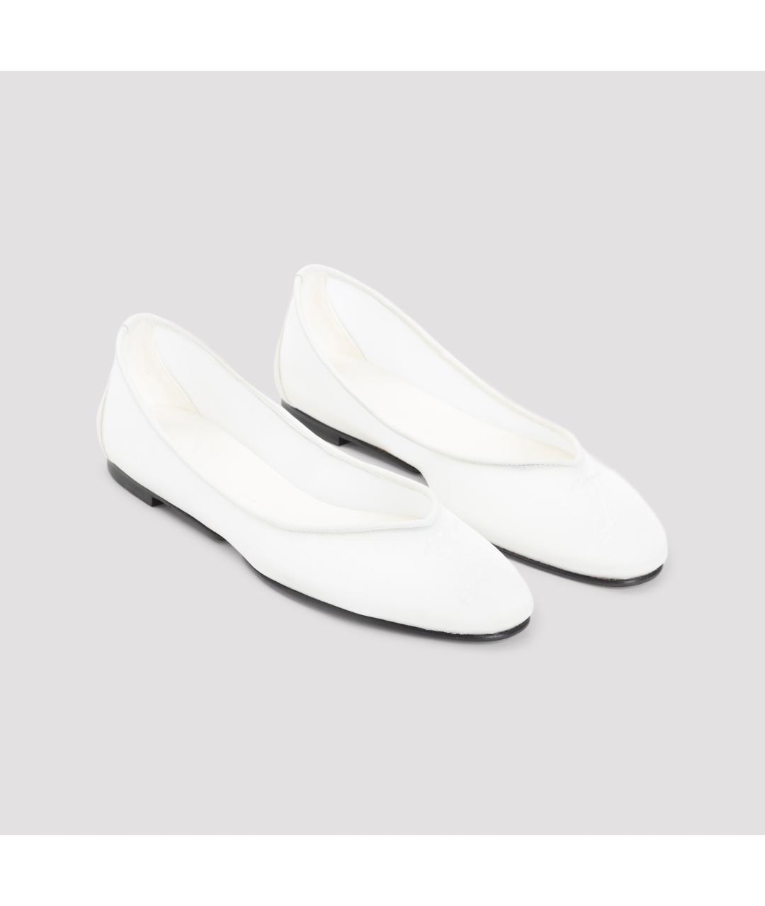 JACQUEMUS Белые текстильные балетки, фото 3