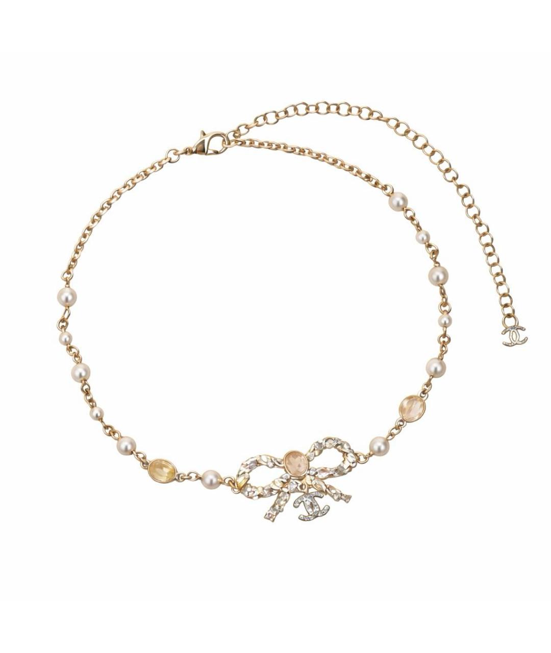 CHANEL Золотое металлическое колье, фото 1