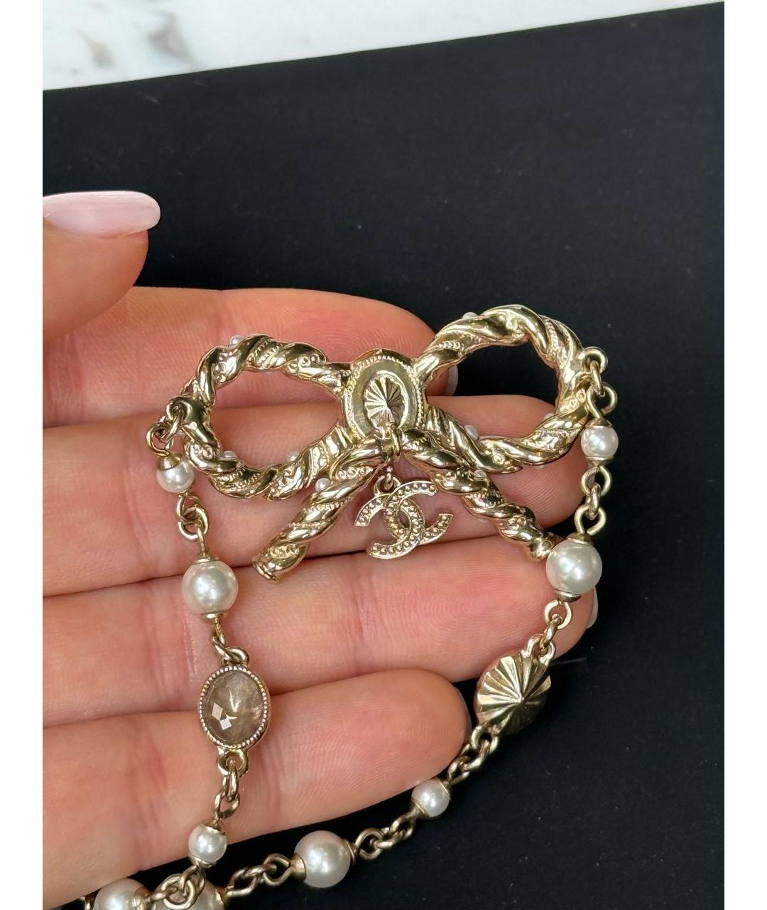 CHANEL Золотое металлическое колье, фото 4