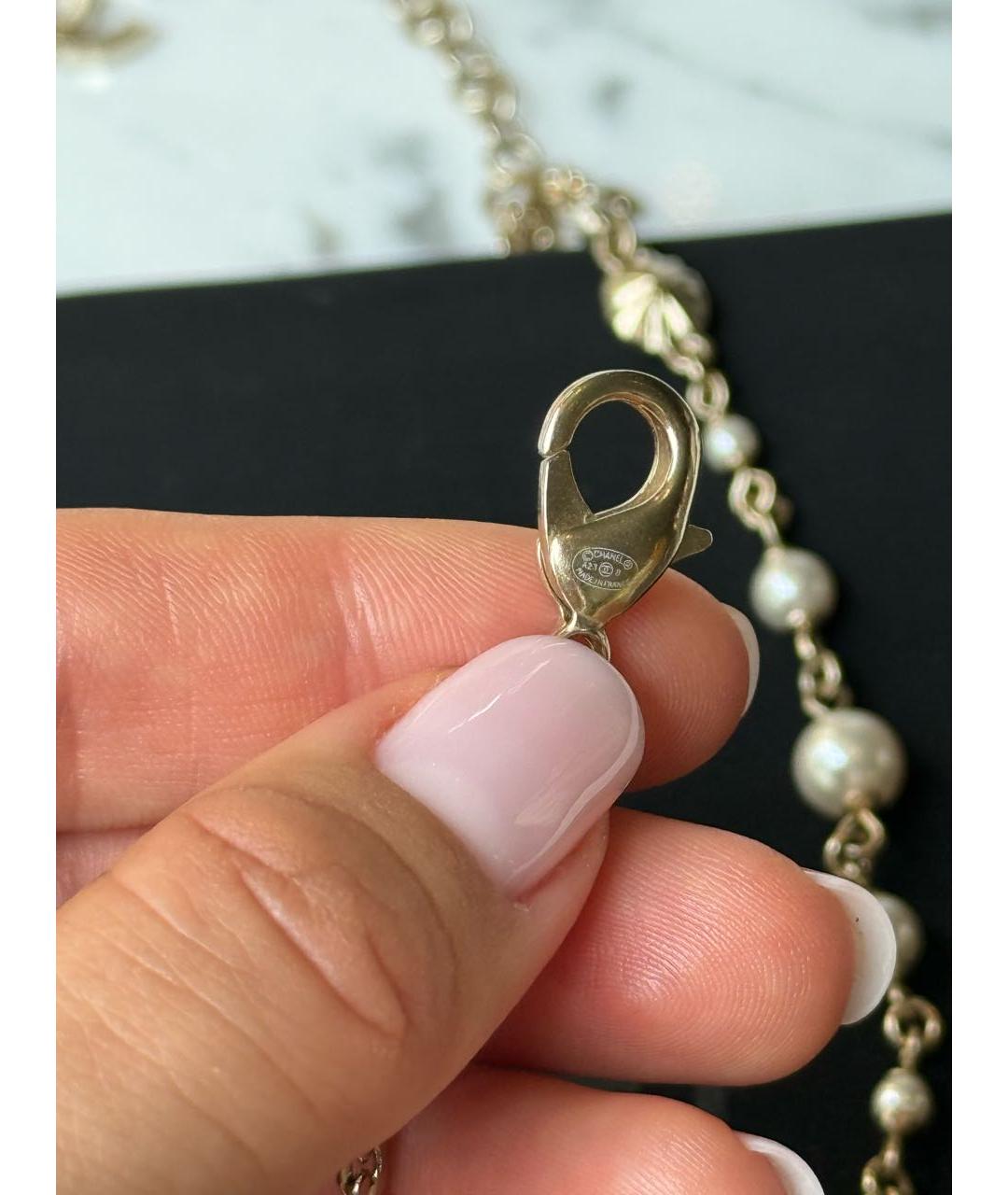 CHANEL Золотое металлическое колье, фото 5