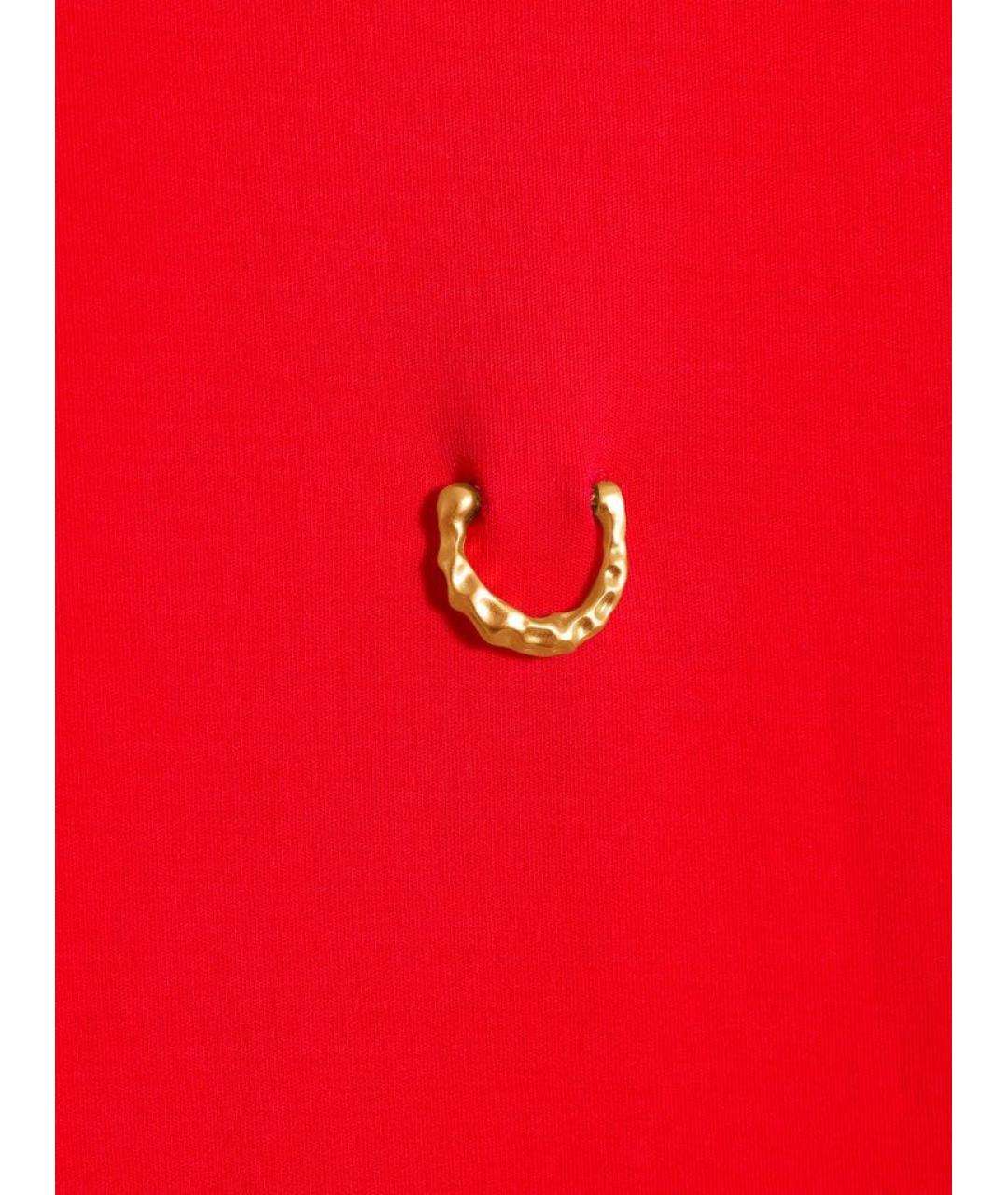 SCHIAPARELLI Красная хлопковая футболка, фото 3