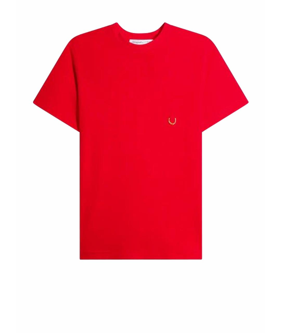 SCHIAPARELLI Красная хлопковая футболка, фото 1