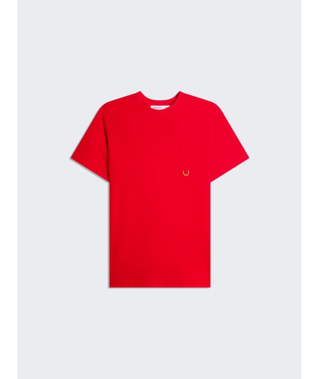 SCHIAPARELLI Красная хлопковая футболка, фото 4