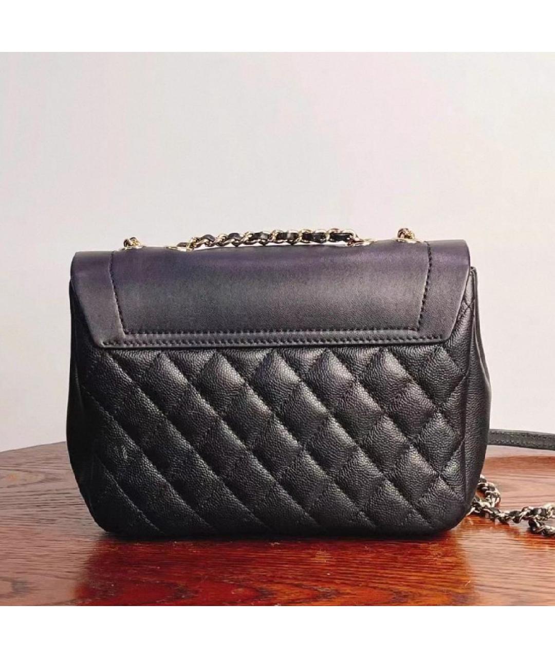 CHANEL Черная кожаная сумка через плечо, фото 2