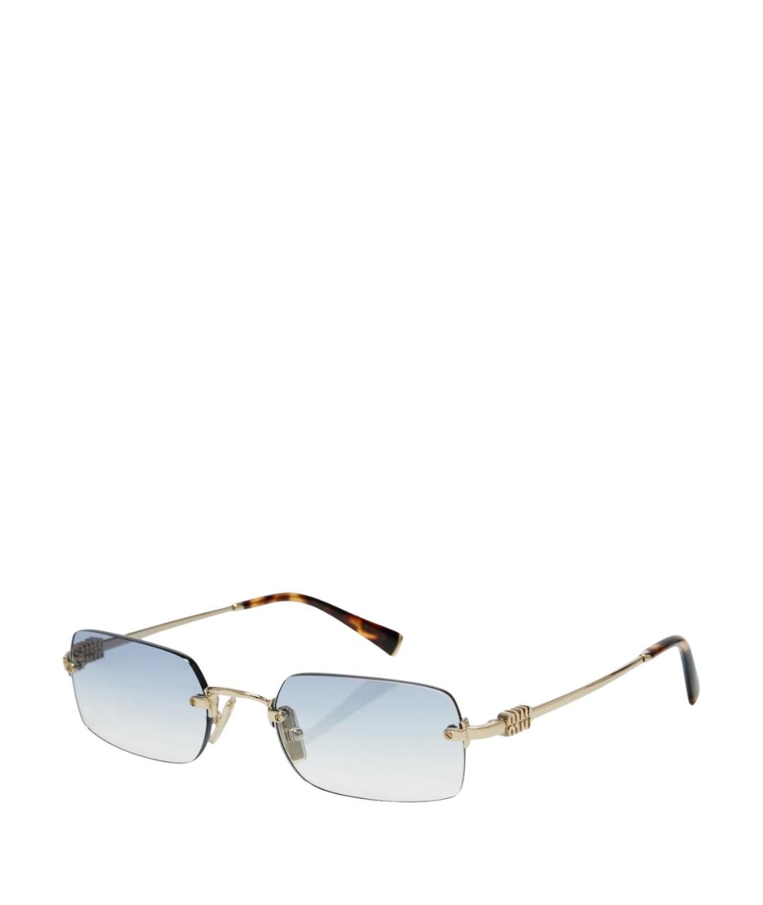 MIU MIU Голубые металлические солнцезащитные очки, фото 1