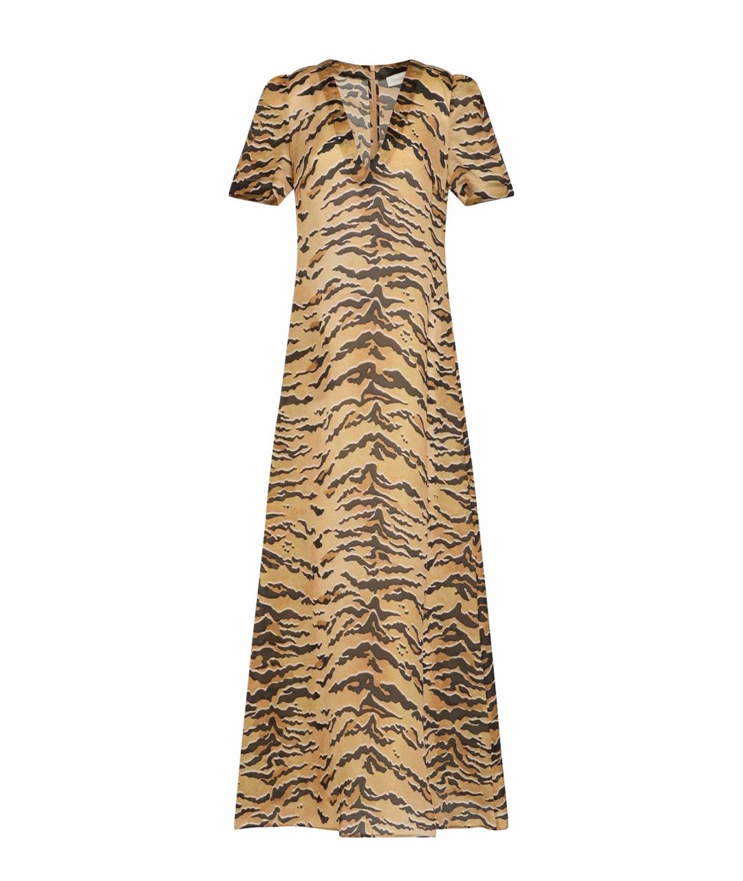 ZIMMERMANN Бежевое шелковое коктейльное платье, фото 1