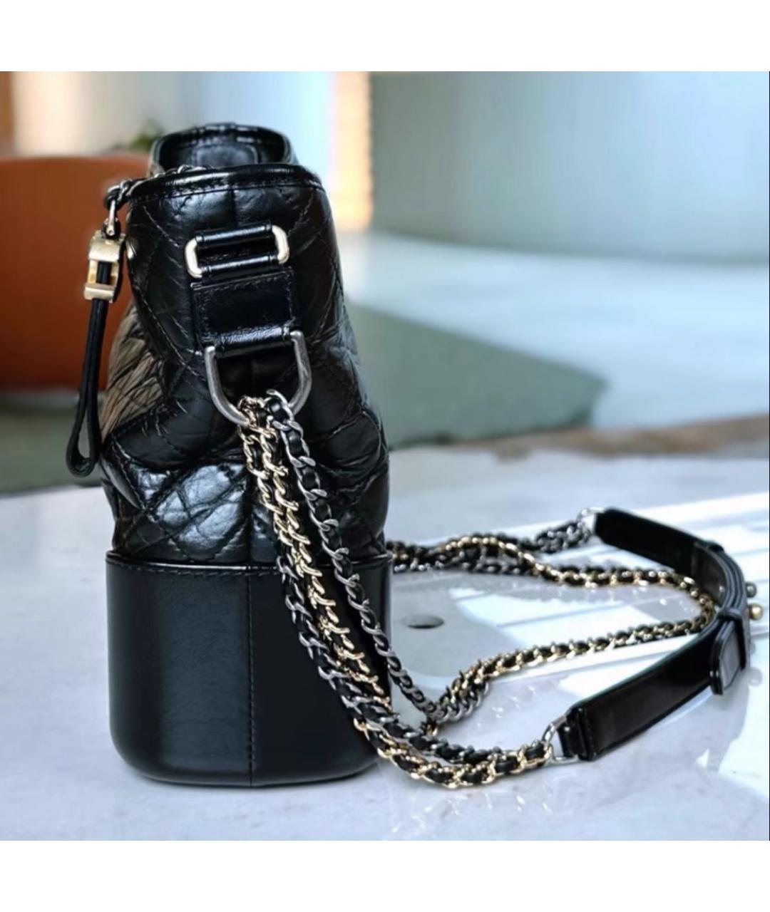 CHANEL Черная кожаная сумка через плечо, фото 3